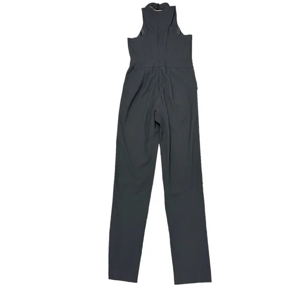 Michelle Mason Choker Plunge Jumpsuit Sleeveless‎ Black Size 2